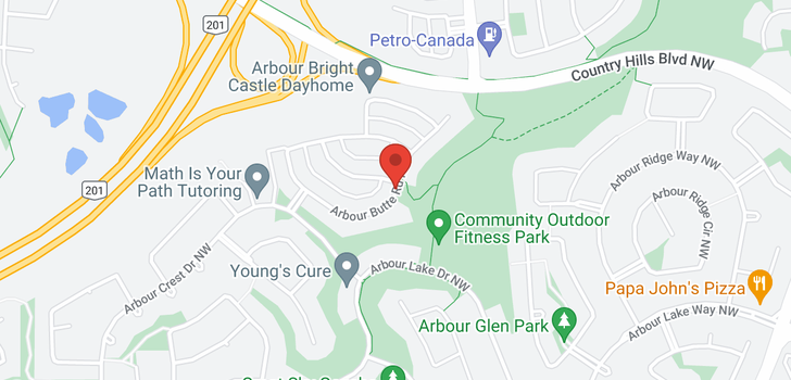 map of 74 ARBOUR BUTTE RD NW